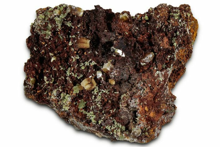 Wulfenite & Green Botryoidal Mimetite Association - Mexico #327469